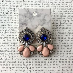 Sapphire blue and pink fashion earrings